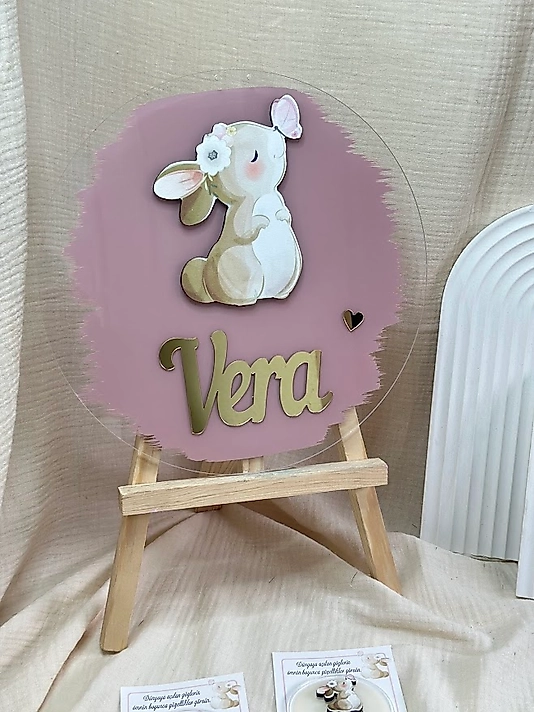 TAVŞAN kapı süsü bebek çocuk odasi