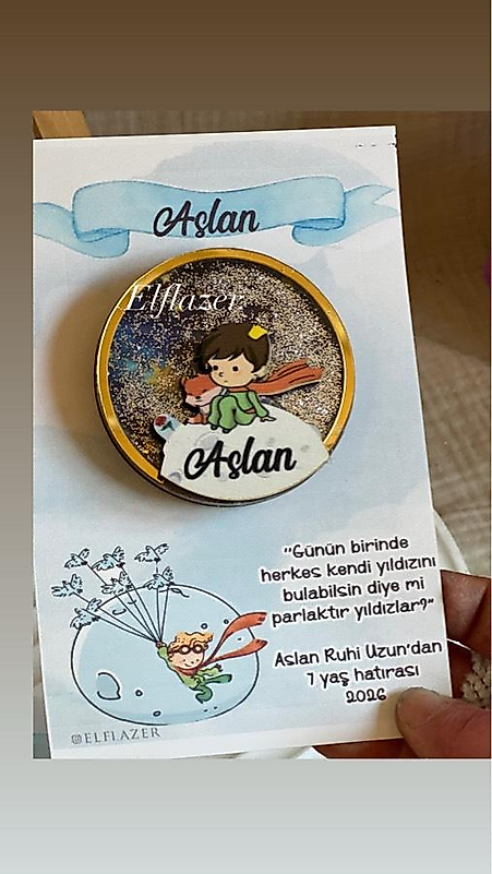 Küçük prens simli magnet 25 ADET